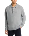 Hugo Boss Hadone Relaxed Fit Wool Polo Sweater In Gray