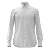 Hugo Boss Hal-kent Melange-effect Cotton Shirt In White