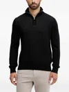 Hugo Boss Half-zip Sweater In Black