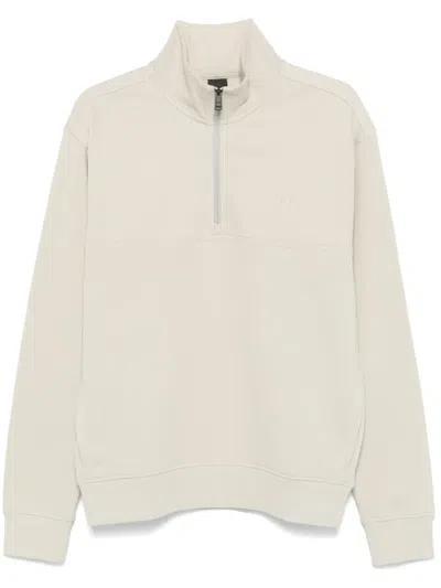 Hugo Boss Half-zip Sweater In Neutrals