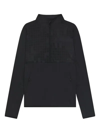 Hugo Boss Half-zip Sweatshirt In Black