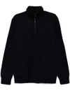 Hugo Boss Sweatshirt Mit Reissverschluss In Blau