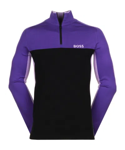Hugo Boss Half Zipper Sweater In Black