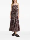 Hugo Boss Halterneck Floral-print Maxi Dress In Multi