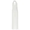 Hugo Boss Halterneck Jumpsuit With Peak Lapels In White