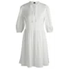 Hugo Boss Hammered-satin Dress With Tie Neckline In White