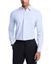 Hugo Boss Hank Cotton Stretch Check Dot Slim Fit Dress Shirt In Blue
