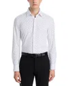 Hugo Boss Hank Kent Nylon Stretch Slim Fit Button Down Shirt In White