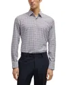 Hugo Boss Hank Kent Slim Fit Button Front Shirt In Medium Pink