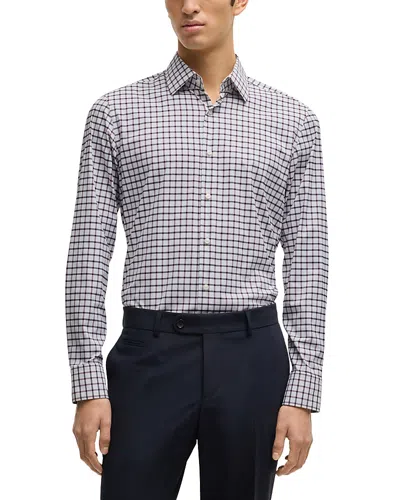 Hugo Boss Hank Kent Slim Fit Button Front Shirt In Medium Pink