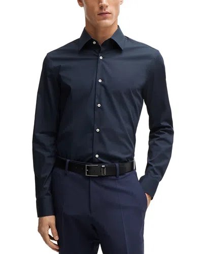 Hugo Boss Hank Kent Slim Fit Dress Shirt In Black