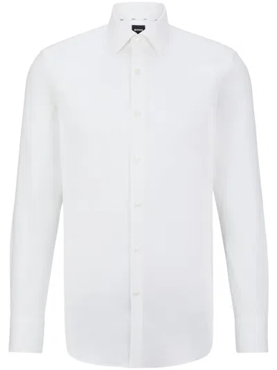 Hugo Boss Hank Twill Shirt In White