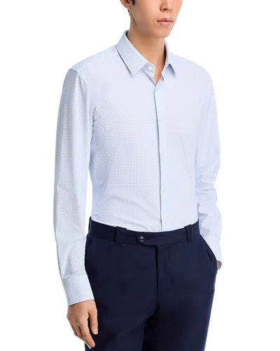 Hugo Boss Hank Slim Fit Stretch Button-front Shirt In Blue