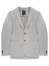 Hugo Boss Tailored Jacket Notch Lapel Front Pockets In Gray