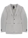 Hugo Boss Tailored Jacket Notch Lapel Front Pockets In Gray