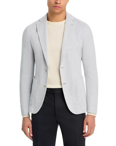 Hugo Boss Hanry Jersey Herringbone Slim Fit Unstructured Sport Coat In Gray