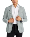 Hugo Boss Hanry Melange Solid Soft Construction Slim Fit Sport Coat In Light Pastel Green
