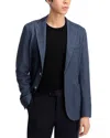Hugo Boss Flat Lapel Button-down Suit Coat In Blue