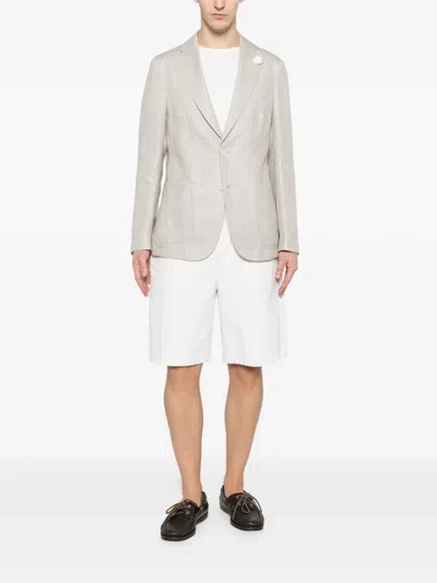 Hugo Boss Light Grey Hanry Blazer Boss In Gray