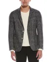 Hugo Boss Hanry Wool-blend Blazer In Gray