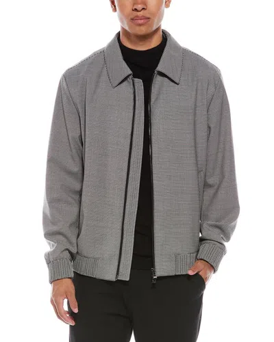 Hugo Boss Hanry Wool-blend Jacket In Gray