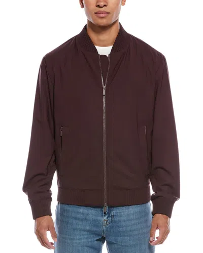 Hugo Boss Hanry Wool-blend Jacket In Burgundy