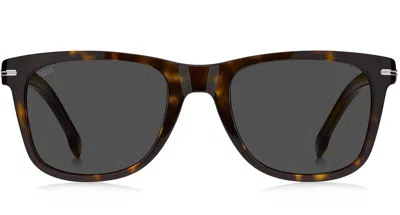 Pre-owned Hugo Boss Havana Dark Brown Frame & Brown Lens Sunglasses - 1555 O F S 086