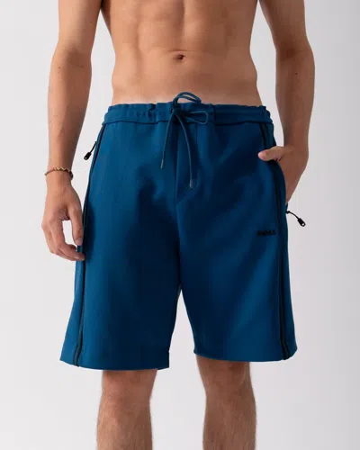 Hugo Boss Headlo 1 Mens Shorts With Contrast Piping In Blue