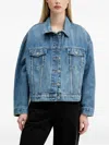 Hugo Boss Heart-logo Denim Jacket In Blue