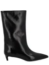 Hugo Boss 35mm Pointed-toe Leather Boots In Black