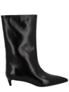 Hugo Boss 35mm Pointed-toe Leather Boots In Black