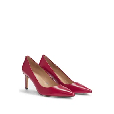 Hugo Boss Heeled Pumps In Nappa Leather In Pink