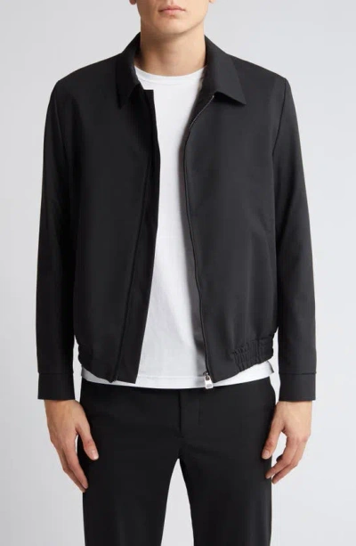 Hugo Boss Helly Slim Fit Zip-up Jacket In Black