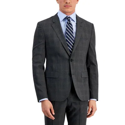 Hugo Boss Henry214x Mens Wool Blend Slim Fit Suit Jacket In Gray