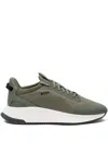 Hugo Boss Heren Mesh Sneakers In Green