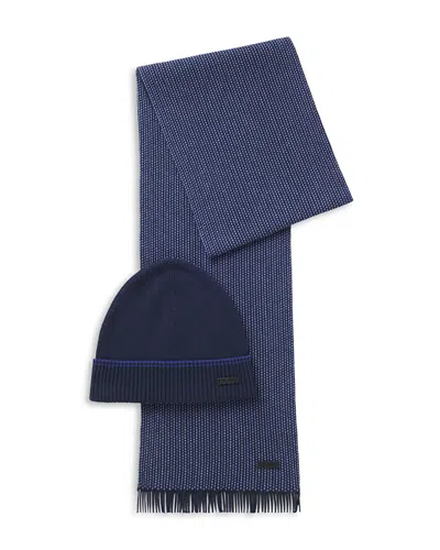 Hugo Boss Hernesto Hat & Scarf Set In Black