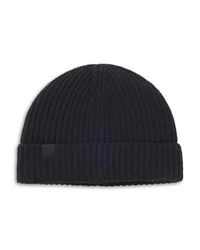 Hugo Boss Hero Ribbed Hat In Blue