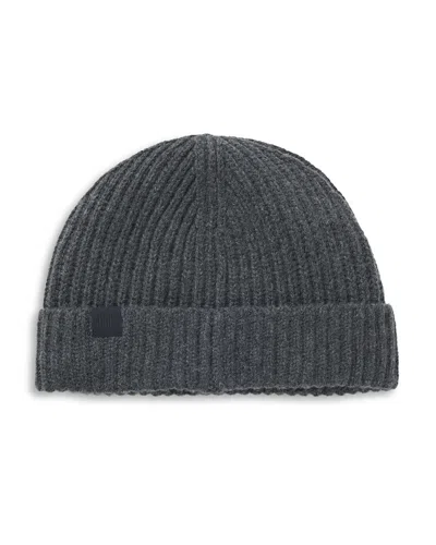 Hugo Boss Hero Ribbed Hat In Gray