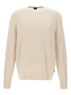 Hugo Boss Hitalo Textured Crewneck Sweater In Multi