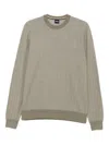 Hugo Boss Herringbone-pattern Sweater In Gray