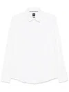 Hugo Boss Interlock-weave Shirt In Weiss