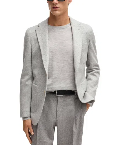 Hugo Boss Heston Stretch Jersey Slim Fit Sport Coat In Silver