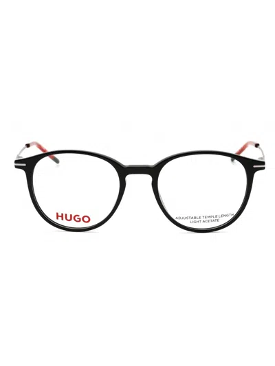 Hugo Boss Round-frame Glasses In Black