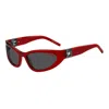 Hugo Boss Red-acetate Optical Frames With 3d Monogram In Red