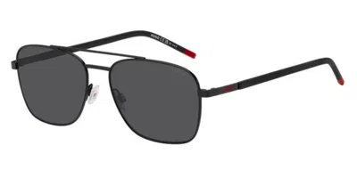 Hugo Boss Hg 1269/s 003/ir Men's Sunglasses Black Size 57 In Gray