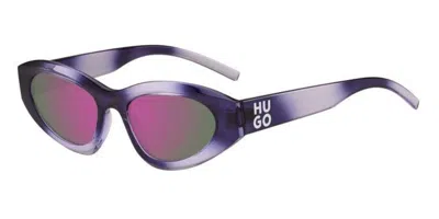 Hugo Boss Hg 1282/s Ry8/te Women's Sunglasses Purple Size 53 In Multi