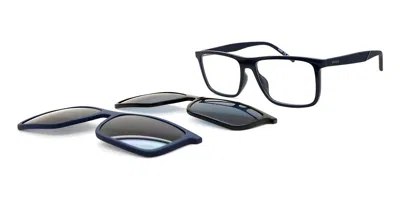Hugo Boss Hg 1331/g/cs2 Asian Fit With Clip-on Men's Glasses, Blue, Size 56
