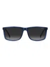 Hugo Boss Rectangle-frame Sunglasses In Blue