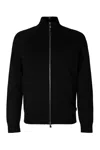 Hugo Boss Boss High Collar Zipped Cardigan In Black