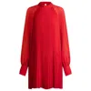 Hugo Boss Boss Dolumi Long Sleeve Shift Dress In Red